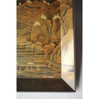 研出蒔絵 四方香盆　Q297 