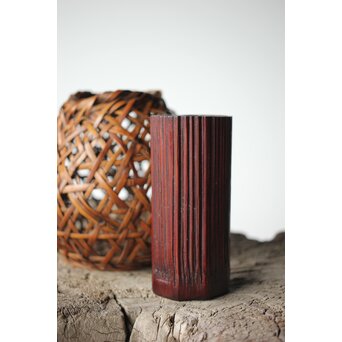 初代 田辺竹雲斎 座禅式花籠 竹籠　U279 