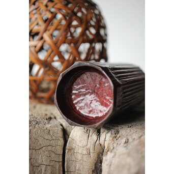 初代 田辺竹雲斎 座禅式花籠 竹籠　U279 