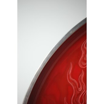 本堆朱彫 不動明王図 大皿　Q298 