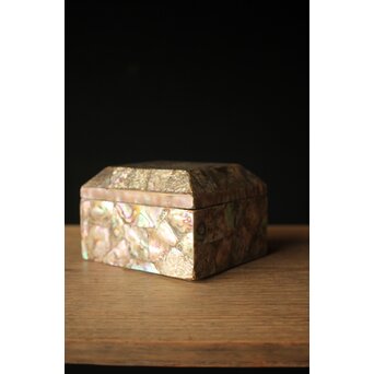 李朝/朝鮮螺鈿風 螺鈿蓋物　Q298-1 