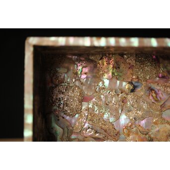 李朝/朝鮮螺鈿風 螺鈿蓋物　Q298-1 