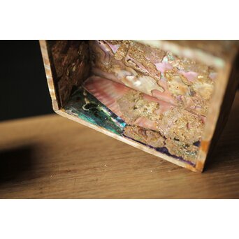 李朝/朝鮮螺鈿風 螺鈿蓋物　Q298-1 