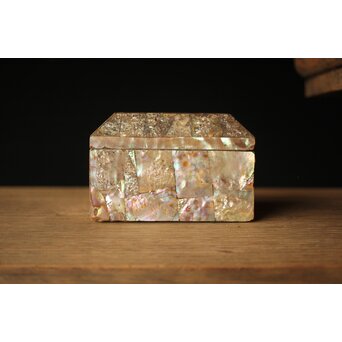 李朝/朝鮮螺鈿風 螺鈿蓋物　Q298-1 