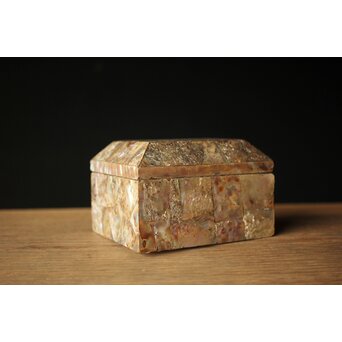 李朝/朝鮮螺鈿風 螺鈿蓋物　Q298-1 