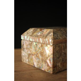 李朝/朝鮮螺鈿風 螺鈿蓋物　Q298-1 