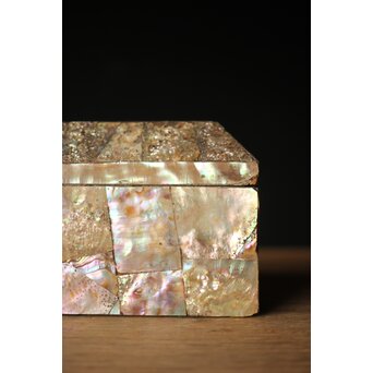 李朝/朝鮮螺鈿風 螺鈿蓋物　Q298-1 