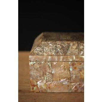 李朝/朝鮮螺鈿風 螺鈿蓋物　Q298-1 