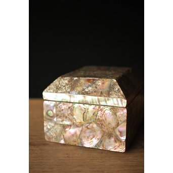 李朝/朝鮮螺鈿風 螺鈿蓋物　Q298-1 