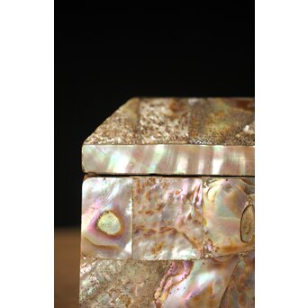 李朝/朝鮮螺鈿風 螺鈿蓋物　Q298-1 