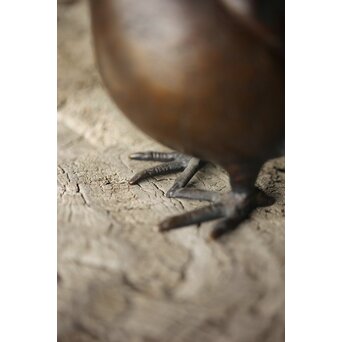 倣 亀女 鶉銅香炉　M310 