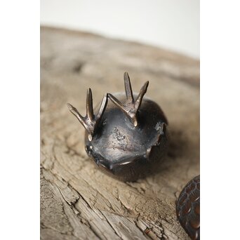 倣 亀女 鶉銅香炉　M310 