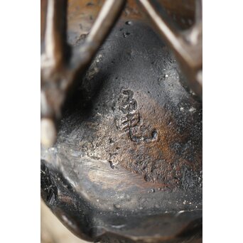 倣 亀女 鶉銅香炉　M310 