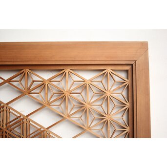 白木 多種組子欄間 2枚1組　R0163 