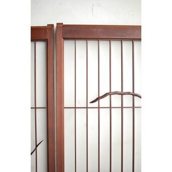 ガラス入 松竹梅と山景の書院 4枚1組　R0164 