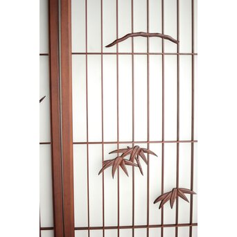 ガラス入 松竹梅と山景の書院 4枚1組　R0164 