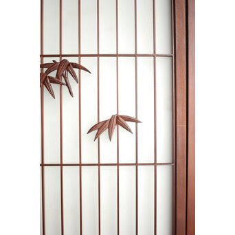 ガラス入 松竹梅と山景の書院 4枚1組　R0164 