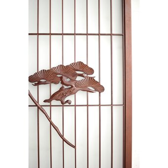 ガラス入 松竹梅と山景の書院 4枚1組　R0164 