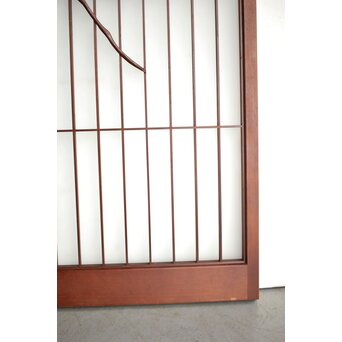 ガラス入 松竹梅と山景の書院 4枚1組　R0164 