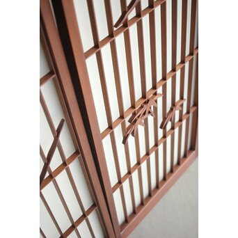 ガラス入 松竹梅と山景の書院 4枚1組　R0164 