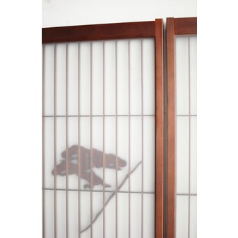 ガラス入 松竹梅と山景の書院 4枚1組　R0164 