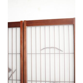 ガラス入 松竹梅と山景の書院 4枚1組　R0164 