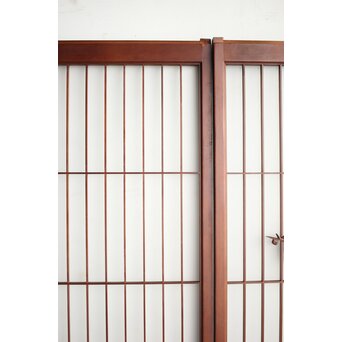 ガラス入 松竹梅と山景の書院 4枚1組　R0164 