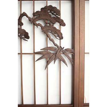 松竹梅に山景 書院 4枚1組　R0166 