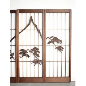 松竹梅に山景 書院 4枚1組　R0166 