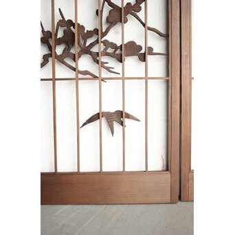 松竹梅に山景 書院 4枚1組　R0166 