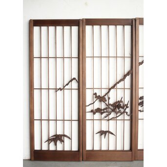 松竹梅に山景 書院 4枚1組　R0166 