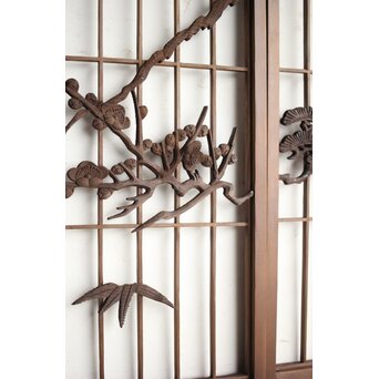 松竹梅に山景 書院 4枚1組　R0166 