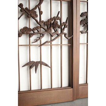 松竹梅に山景 書院 4枚1組　R0166 