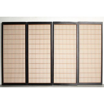 黒枠 両面組子書院 4枚1組　R0167 