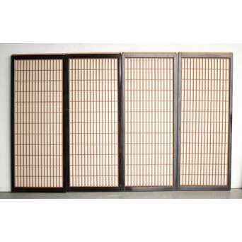 黒枠 両面組子書院 4枚1組　R0167