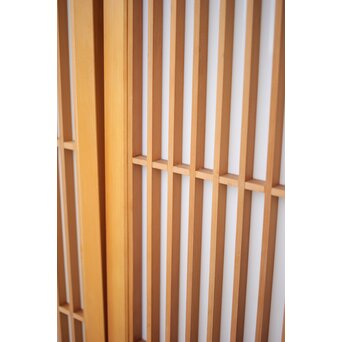 乳白色アクリルとクリアガラス 白木書院欄間 5枚1組　R0170 