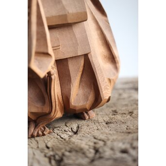 能木彫 牧俊高 [能樂 翁]　X341 