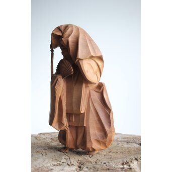 能木彫 牧俊高 [能樂 翁]　X341 