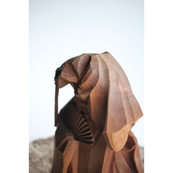 能木彫 牧俊高 [能樂 翁]　X341 