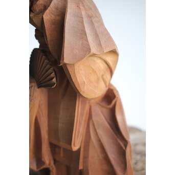 能木彫 牧俊高 [能樂 翁]　X341 