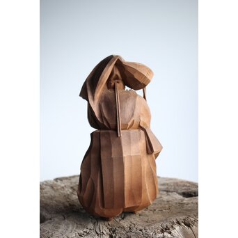 能木彫 牧俊高 [能樂 翁]　X341 