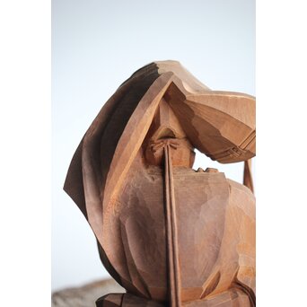 能木彫 牧俊高 [能樂 翁]　X341 