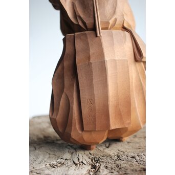 能木彫 牧俊高 [能樂 翁]　X341 