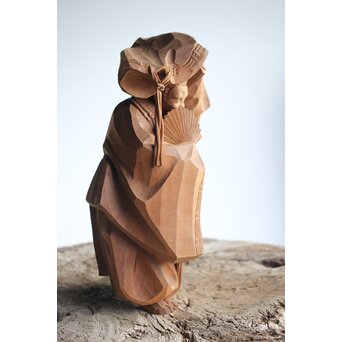 能木彫 牧俊高 [能樂 翁]　X341 