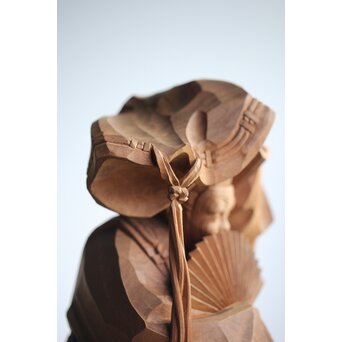 能木彫 牧俊高 [能樂 翁]　X341 