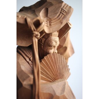 能木彫 牧俊高 [能樂 翁]　X341 