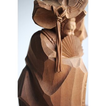 能木彫 牧俊高 [能樂 翁]　X341 