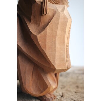 能木彫 牧俊高 [能樂 翁]　X341 