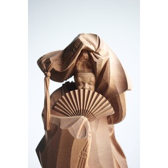 能木彫 牧俊高 [能樂 翁]　X341 