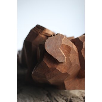 能木彫 牧俊高 [能樂 翁]　X341 